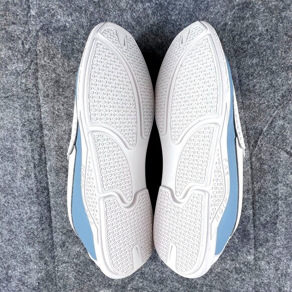 Mens Size EU 45 US 11 White & Blue Slip-On Loafers Comfy Non Slip Rubber Sole - Picture 7 of 15